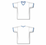 Athletic Knit (AK) V1333A-462 Adult White/Sky Blue/Royal Blue Volleyball Jersey
