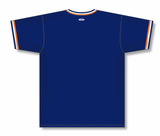 Athletic Knit (AK) V1333A-465 Adult Navy/Orange/White Volleyball Jersey