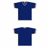 Athletic Knit (AK) BA1333Y-465 Youth Navy/Orange/White Pullover Baseball Jersey