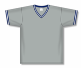 Athletic Knit (AK) BA1333Y-548 NY Yankees Grey Pullover Youth Baseball Jersey