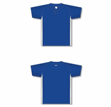 Athletic Knit (AK) BA1343A-206 Adult Royal Blue/White One-Button Baseball Jersey