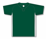 Athletic Knit (AK) BA1343Y-260 Youth Dark Green/White One-Button Baseball Jersey