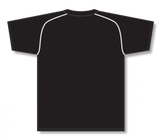 Athletic Knit (AK) BA1344Y-221 Youth Black/White Two-Button Baseball Jersey