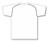 Athletic Knit (AK) BA1344Y-222 Youth White/Black Two-Button Baseball Jersey