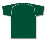 Athletic Knit (AK) BA1344A-260 Adult Dark Green/White Two-Button Baseball Jersey