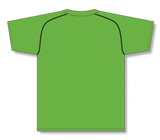 Athletic Knit (AK) BA1344Y-269 Youth Lime Green/Black Two-Button Baseball Jersey
