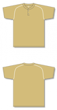 Athletic Knit (AK) BA1344Y-280 Youth Vegas Gold/White Two-Button Baseball Jersey