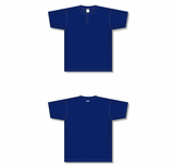 Athletic Knit (AK) BA1347Y-004 Youth Navy Two-Button Baseball Jersey