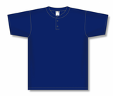 Athletic Knit (AK) BA1347A-004 Adult Navy Two-Button Baseball Jersey