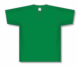 Athletic Knit (AK) BA1347Y-007 Youth Kelly Green Two-Button Baseball Jersey