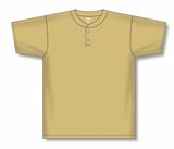 Athletic Knit (AK) BA1347A-008 Adult Vegas Gold Two-Button Baseball Jersey