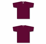Athletic Knit (AK) BA1347Y-009 Youth Maroon Two-Button Baseball Jersey