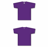 Athletic Knit (AK) BA1347Y-010 Youth Purple Two-Button Baseball Jersey