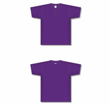 Athletic Knit (AK) BA1347A-010 Adult Purple Two-Button Baseball Jersey