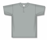 Athletic Knit (AK) BA1347Y-012 Youth Grey Two-Button Baseball Jersey