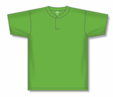 Athletic Knit (AK) BA1347A-031 Adult Lime Green Two-Button Baseball Jersey