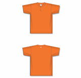 Athletic Knit (AK) BA1347Y-064 Youth Orange Two-Button Baseball Jersey