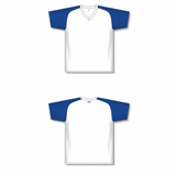 Athletic Knit (AK) S1375L-207 Ladies White/Royal Blue Soccer Jersey