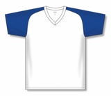 Athletic Knit (AK) V1375M-207 Mens White/Royal Blue Volleyball Jersey