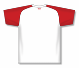 Athletic Knit (AK) S1375M-209 Mens White/Red Soccer Jersey