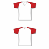 Athletic Knit (AK) V1375Y-209 Youth White/Red Volleyball Jersey