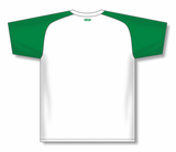 Athletic Knit (AK) S1375Y-211 Youth White/Kelly Green Soccer Jersey