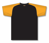Athletic Knit (AK) BA1375L-212 Ladies Black/Gold Pullover Baseball Jersey