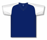 Athletic Knit (AK) BA1375M-216 Mens Navy/White Pullover Baseball Jersey