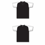 Athletic Knit (AK) BA1375L-221 Ladies Black/White Pullover Baseball Jersey