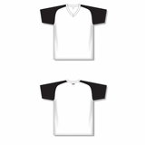 Athletic Knit (AK) V1375L-222 Ladies White/Black Volleyball Jersey