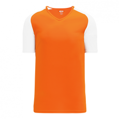 Athletic Knit (AK) BA1375Y-238 Youth Orange/White Pullover Baseball Jersey - CLOSEOUT