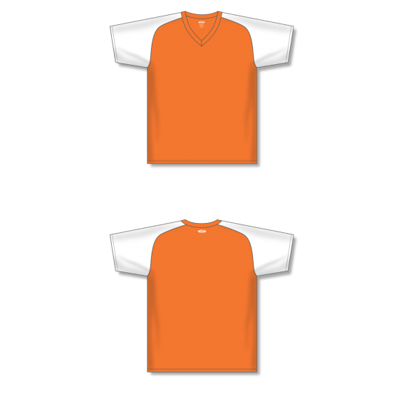 Athletic Knit V-Neck Baseball Jersey with Knitted Trim | Baseball | In-Stock | V-Neck | Jerseys 111 Grey/Orange/Black