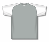 Athletic Knit (AK) BA1375L-245 Ladies Grey/White Pullover Baseball Jersey