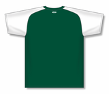 Athletic Knit (AK) BA1375M-260 Mens Dark Green/White Pullover Baseball Jersey