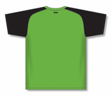 Athletic Knit (AK) BA1375L-269 Ladies Lime Green/Black Pullover Baseball Jersey