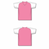 Athletic Knit (AK) BA1375M-275 Mens Pink/White Pullover Baseball Jersey