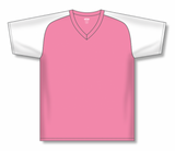 Athletic Knit (AK) V1375Y-275 Youth Pink/White Volleyball Jersey
