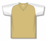 Athletic Knit (AK) BA1375L-280 Ladies Vegas Gold/White Pullover Baseball Jersey