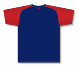 Athletic Knit (AK) BA1375M-285 Mens Navy/Red Pullover Baseball Jersey