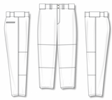 Athletic Knit (AK) BA1380A-000 Adult White Pro Baseball Pants