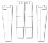 Athletic Knit (AK) BA1390A-000 Adult White Pro Baseball Pants