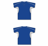 Athletic Knit (AK) BA1745A-206 Adult Royal Blue/White One-Button Baseball Jersey