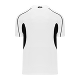 Athletic Knit (AK) BA1745A-222 Adult White/Black One-Button Baseball Jersey