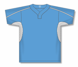 Athletic Knit (AK) BA1745Y-227 Youth Sky Blue/White One-Button Baseball Jersey