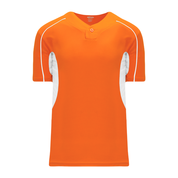 Athletic Knit (AK) BA1745Y-238 Youth Orange/White One-Button Baseball Jersey