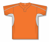 Athletic Knit (AK) BA1745Y-238 Youth Orange/White One-Button Baseball Jersey