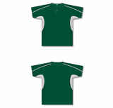 Athletic Knit (AK) BA1745Y-260 Youth Dark Green/White One-Button Baseball Jersey