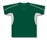 Athletic Knit (AK) BA1745Y-260 Youth Dark Green/White One-Button Baseball Jersey