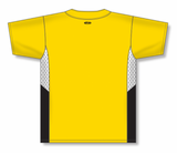 Athletic Knit (AK) BA1763Y-256 Youth Maize/White/Black One-Button Baseball Jersey
