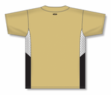 Athletic Knit (AK) BA1763Y-281 Youth Vegas Gold/White/Black One-Button Baseball Jersey